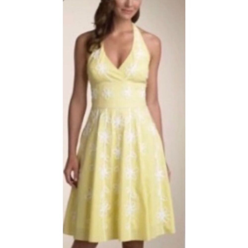 Lilly Pulitzer Willa Halter Embroidered Sunny Dress Vintage Size 6 - Picture 2 of 11